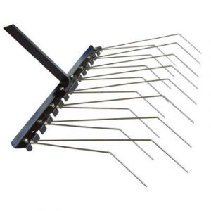 Herse etrille pour grattoir a roue