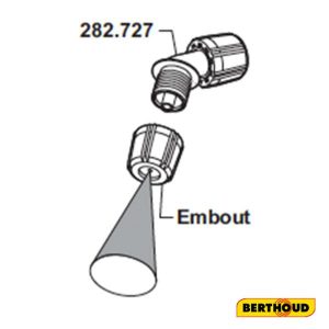 Embout Buse Turbot 15/10 Berthoud (SANS LE  SUPPORT 282.727)