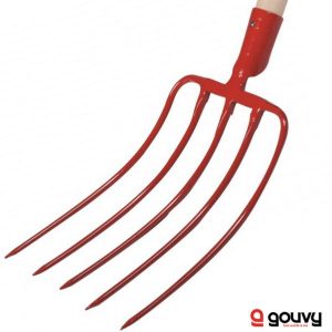 Fourche à Fumier Forgée 5 Dents Emmanchée Gouvy