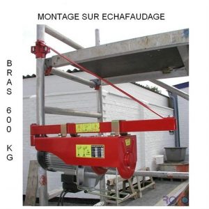 Bras tournant kst 600 kg potence levage palan treuil