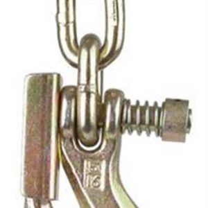 Crochet plat a oeil 7 mm avec barrure et 3 mailles de chaine