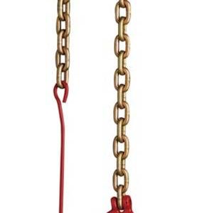 Chaine elingue 6 mm x 2.1m avec crochet et aiguille de metal